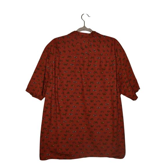 DULUTH TRADING CO. $45 Men's BBQ Relaxed Fit Short Sleeve Shirt Tractor Print XL - Picture 2 of 3